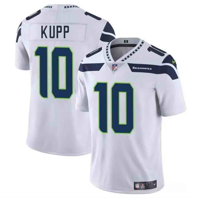 Men's Seattle Seahawks #10 Cooper Kupp White 2025 Vapor Limited Stitched Football Jersey